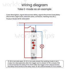 AC/DC12V-240V A220V 16A On Delay Off Delay Timer Relay Time Delay Relay Din Rail