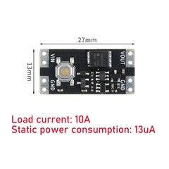 2PCS Single Button Bistable Switch Module Low Power Wide Voltage 10A 1.3uA Load