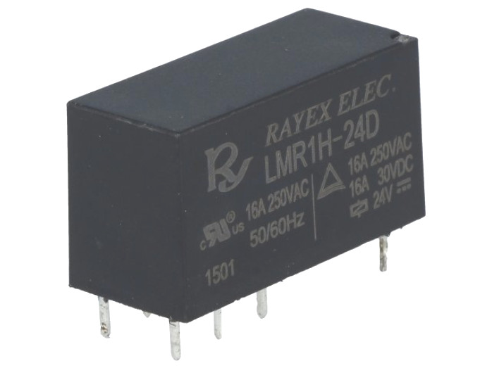LMR1H-24D Relay electromagnetic SPDT Ucoil24VDC 16A/250VAC 16a/30VDC ”UK NIKKO’