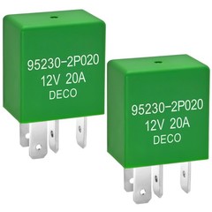 Relay 95230-2P020 (Set of 2) 4 Pins Multi-Purpose Power Relay 12V 20A Compatible