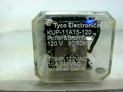 Potter & Brumfield KUP-11A15-120 Plug-In Power Relay DPDT 120VAC 10A – New No…