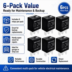 6Pack 8T2T14B192AA Automotive Relay 12V 40A 4Pin