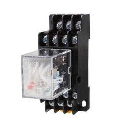 10pcs AC 24V Coil 4PDT 35mm DIN Rail Mounting Power Relay HH54PL