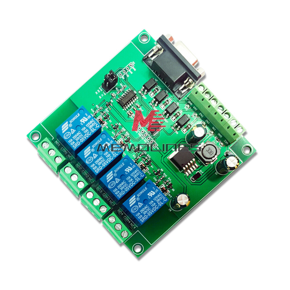 Modbus RTU 4 Channel Relay Switch module RS232/TTL UART Interface DC 7V~24V