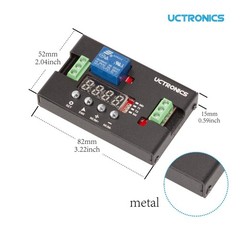 Programmable 12V Time Delay Relay Module with Metal Enclosure 18 Modes for Au…