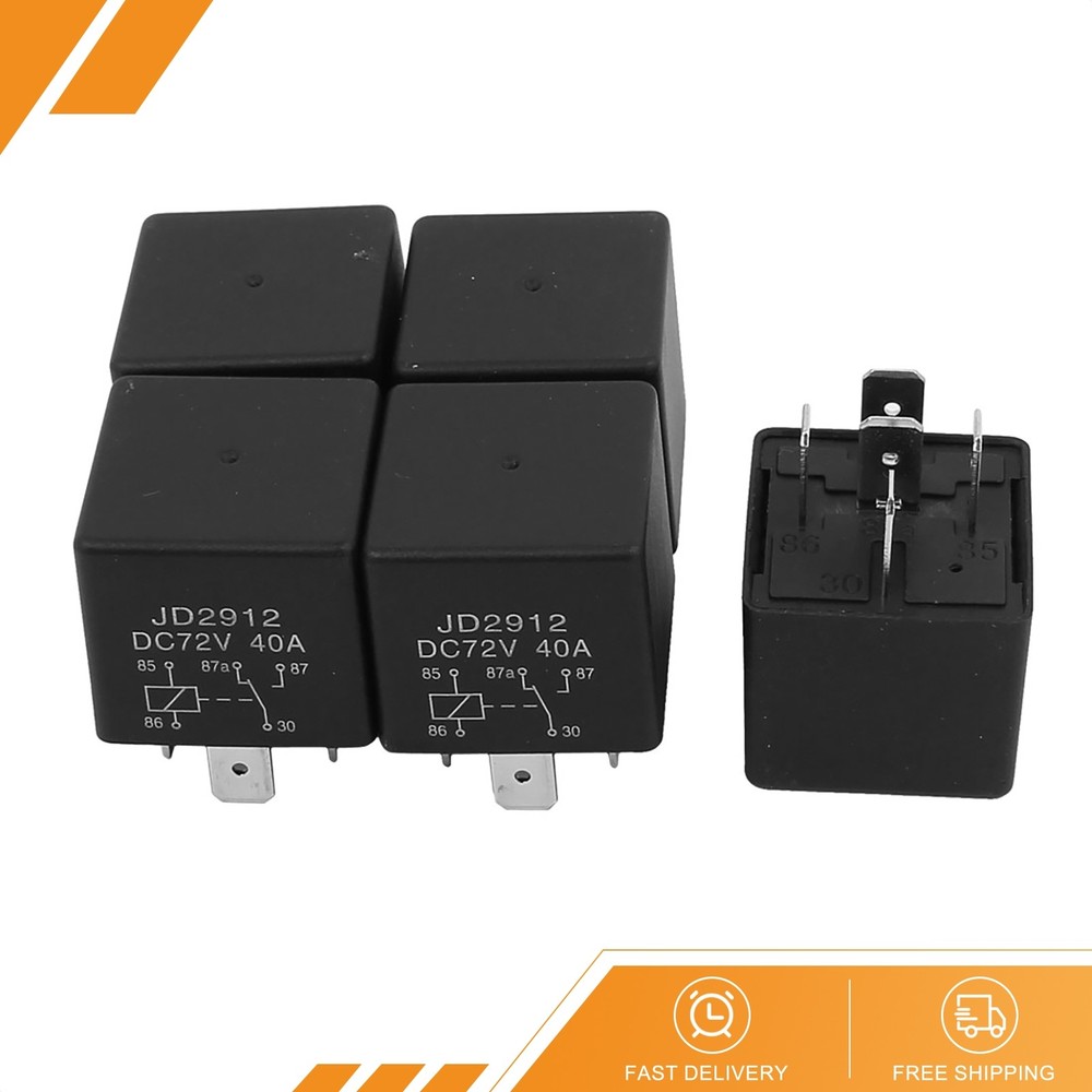 Pack of 5 JD2912 DC 72V Coil 40A 5 Pins SPDT Security Power Relay