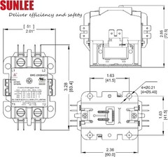 40 Amp 24V AC 2 Pole Definite Purpose Contactor A2L Complia Size: 2P 40A 24VAC