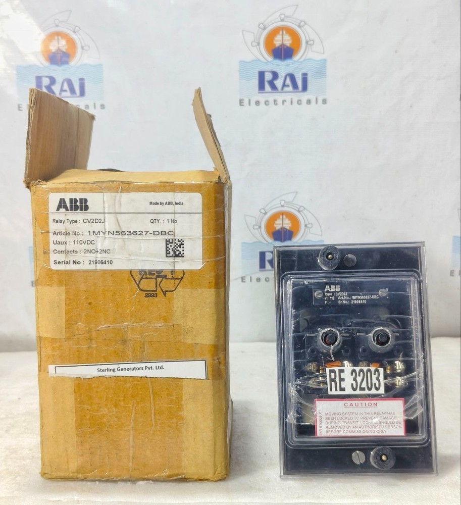 NEW | ABB CV2D2J AUXILIARY RELAY 1MYN563627-DBC | 110V 2NO+2NC FREE SHIPPING