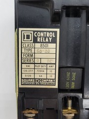 Square D 8501 G0-20 Control Relay 10A 2P 120/277V Series D 120/110V Coil