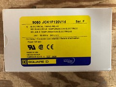 SQUARE D 9050JCK1F120V14 ON DELAY RELAY 8PIN 24VAC/DC 120SEC (FIXED) 10A *NEW*