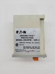 Eaton D64RPB1 Ground Fault Protection Relay 8A 250VAC Series A Din Rail