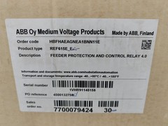 ABB REF615E_E HBFHAEAGNEA1BNN11E FEEEDER PROTECTION AND CONTROL RELAY 4.0