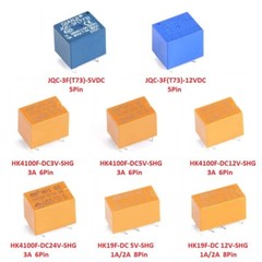 3V / 5V / 9V / 12V / 24V DC Various Mini Power Relays 4-Pin 5-Pin 6-Pin 8-Pin