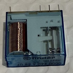 (5 Pc) Finder Type 40.52.9.024.0000 Relay 8Amp 5mm 2 Pole 250 Volt 24VDC 0.65W