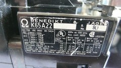 BENEDIKT & JAGER K65A22 CONTACTOR