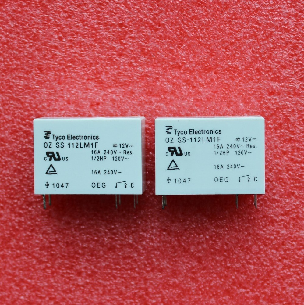 2pcs Miniature Power Relay Replacement For TE OZ-SS-112LM1F 16A 12VDC 6-Pins