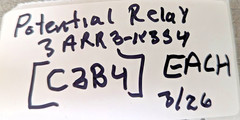 AWA2440ZXD Tecumseh Motor Start Potential Relay 3ARR3-K3S4, 820ARR3K65 [C3B3]