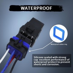 2PCS 4-PIN 40/30 AMP 12 V DC Waterproof Relay Kit Harness Socket – Heavy Duty…