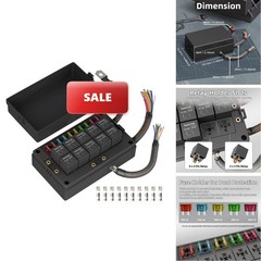 DaierTek Relay 12V 10 Way Relay Block And 10 Way ATC/ATO Blade Fuse Panel