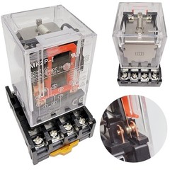 Electromagnetic Power Relay AC110V Coil 8 Pin DPDT Socket Base 10A