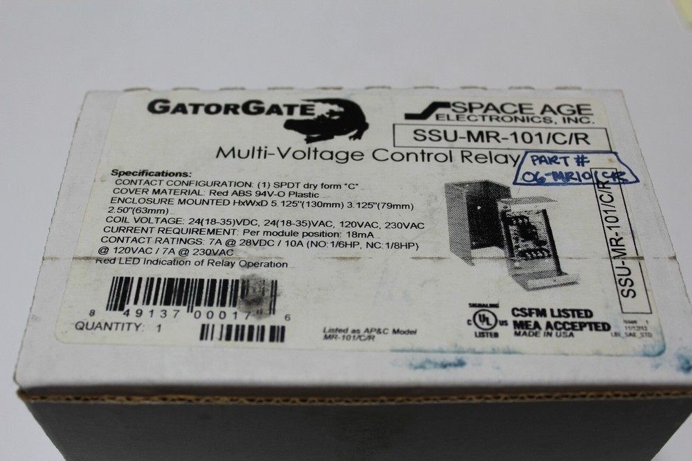 Gator Gate SSU-MR-101/C/R Multi-Voltage Control Relay
