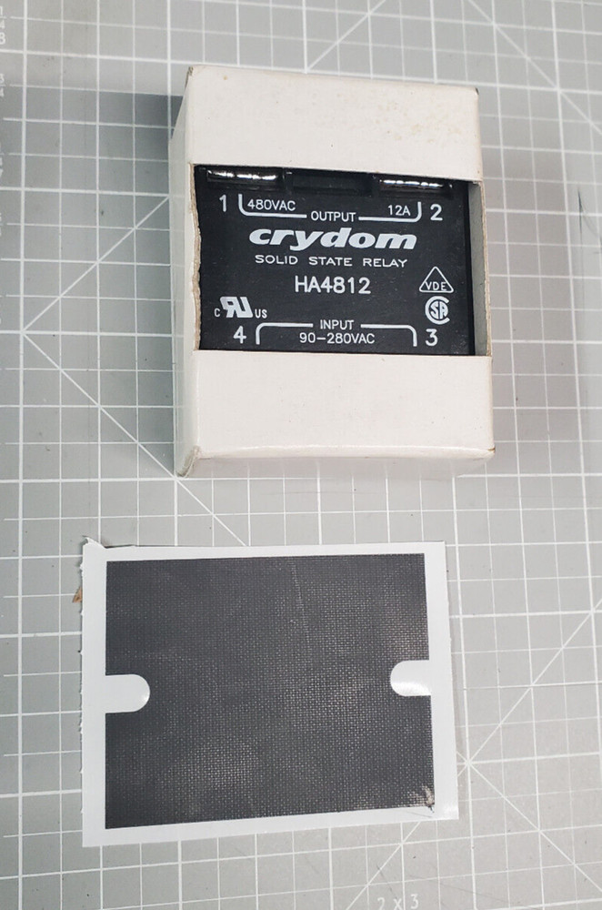 Crydom HA4812 Solid State Relay, 90-280VAC Activation, up to 480VAC 12A Out