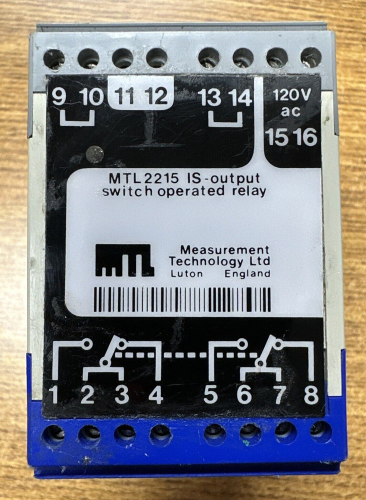 MEASUREMENT TECHNOLOGY MTL2215 IS OUTPUT SWITCH OPERATED RELAY *USED-GUARANTEED*