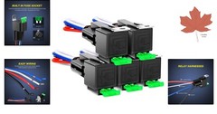 Heavy-Duty Complete 5 Relay Harness Kit – 30A Blade Fuses – 4-Pin SPST – 14 AWG