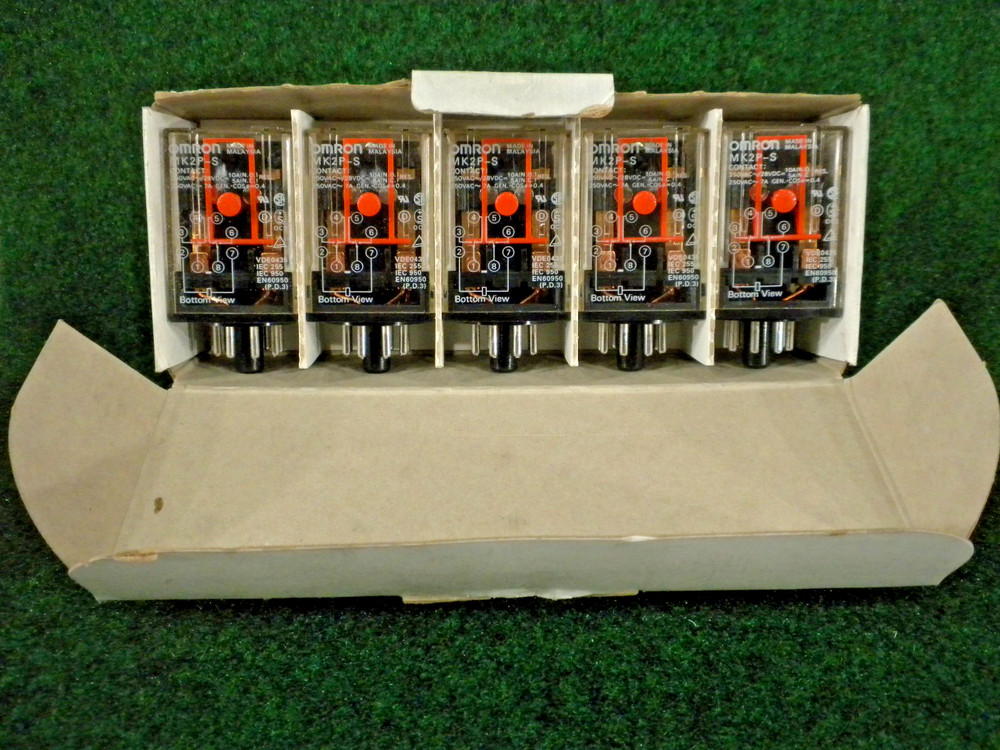 Lot of 5: Omron MK2P-S Relays – New Old Stock – 5 in original box