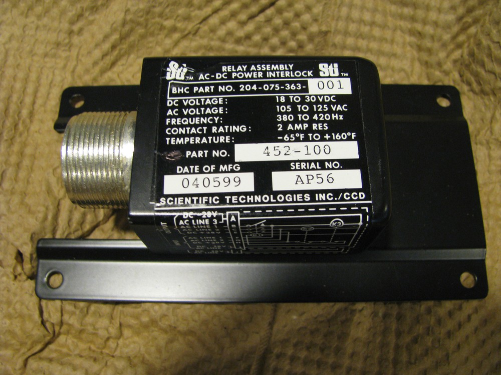 BELL HELICOPTER / STI RELAY 204-075-363-001 NSN: 5945-00-736-1465 # 452-100