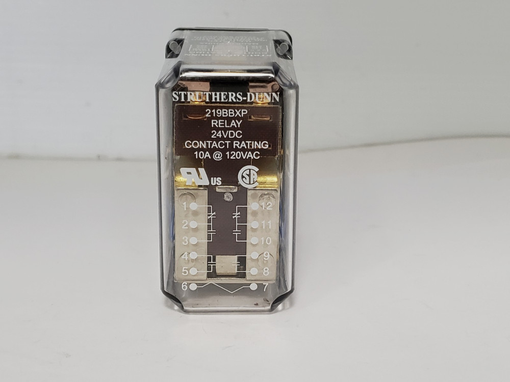 STRUTHERS-DUNN 219BBXP-24VAC RELAY 12 PIN 24VAC 10A 50/60HZ NNB