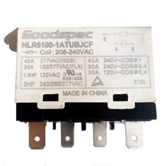 1PC HLR6100-1ATUBJCF 208-240VAC Power Relay 277VAC 40A 6Pins