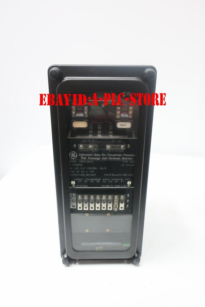 GE 12BDD15B16A Type Bdd Transformer Protection Differential Relay 48/125v-dc DHL