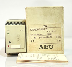 AEG 910-344-124-01 MSN MOTOR PROTECTION RELAY VOLTAGE 440VAC FREE FAST SHIPPING