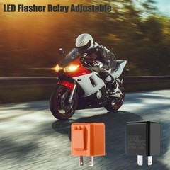 2Pin Motorcycle Speed Adjustable LED Indicator Turn Signal Hyper Flasher Relay