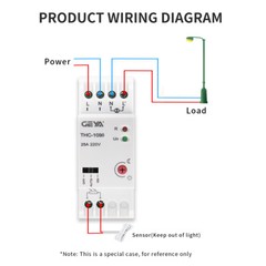 GEYA Auto/Manual Photocell Light Controler Switch 16/25A Twilight Switch &Sensor
