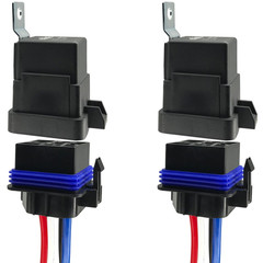 4-Pin 80/60AMP 12VDC Waterproof Relay Kit, SPST Automotive Relays, Pack of 2