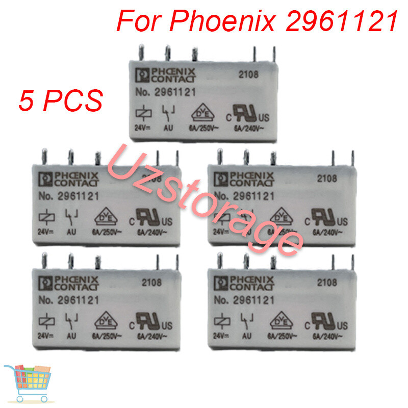 5 x Contact Power Relay Replace For Phoenix No.2961121 5-Pins 6A 24VDC