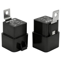 2 Pack 24V 40A Waterproof Relay Kit, with 12 AWG Harness Socket, 4 Pin SPST H…