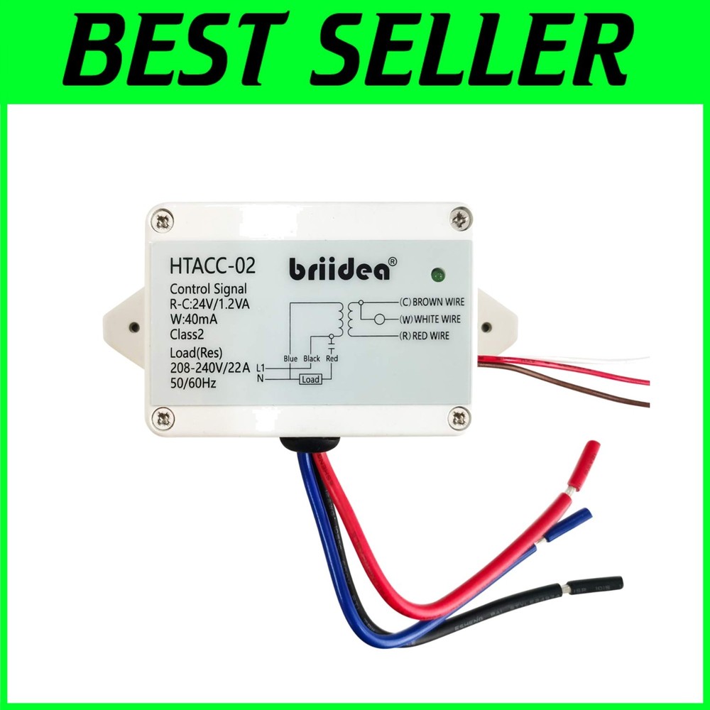 220V 240V Electric Heating Relay, 24V Transformer Included-
