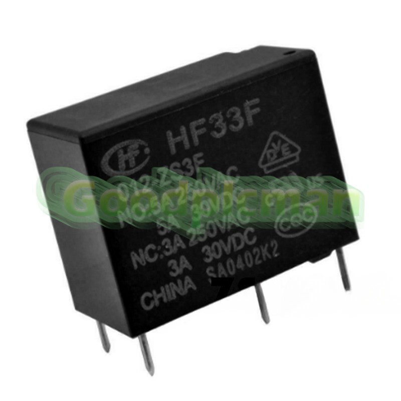 10PCS Relay 12V 5A 5PINS HF33F-012-ZS3F JZC33F-012-ZS3F