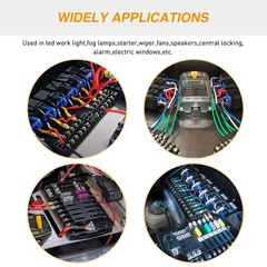 GOOACC 6 Pack Waterproof Heavy Duty 12 AWG Tinned Copper Wires 5PIN SPDT Bosc…