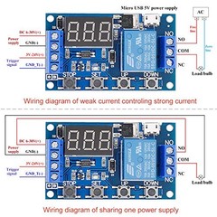 2 Pack DC 6-30V Timer Relay Module – Programmable Delay Relay Module