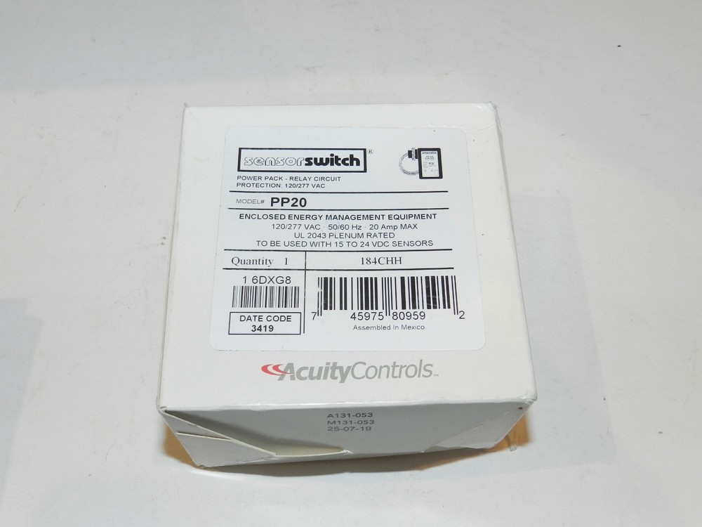 Sensor Switch PP20 Power Pack Relay Circuit Protection 120/277 VAC