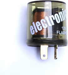 2-Pin Electric Flasher Relay, 12V Heavy Duty 2 Pin Compatible Automobile Motorcy