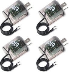 2Pin LED Flasher Relay with Ground Wire, 12V Car Flasher Relay for Color: 4PCS