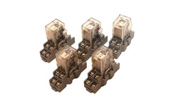 (Lot of 5) OMRON LY2 8-Pin Relay With IDEC SH2B-05 Relay Socket Base