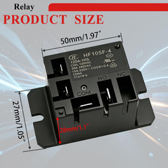 2PCS Power Relay SPST(1 NO) DC12V Coil, 30A SPST 120 VAC with Flange Mounting an