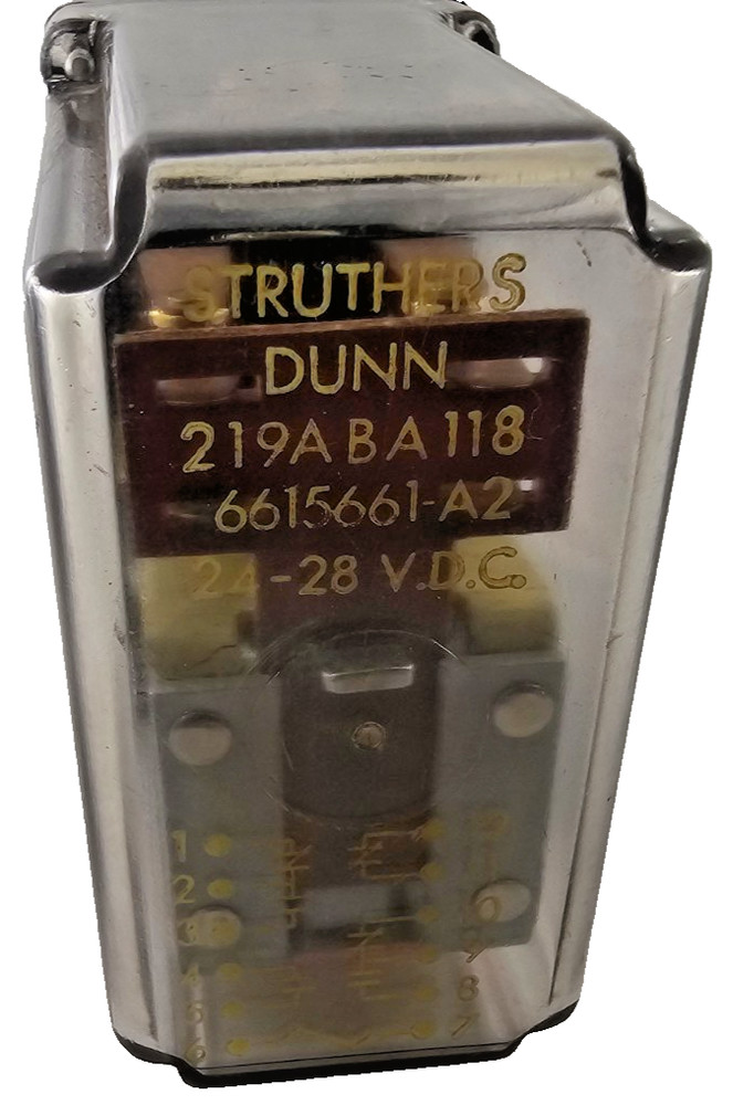 Struthers Dunn 219ABA118 Power Relay 24-28VDC 10A 6615661-A2 12-Pin