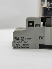 Square D 8501KUD12 Relay w Socket 10A 240V 8Pin 24V Coil Series C Form M1P14